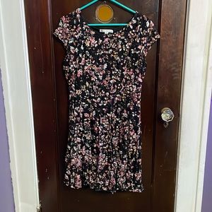 Black,pink, and peach lace dress